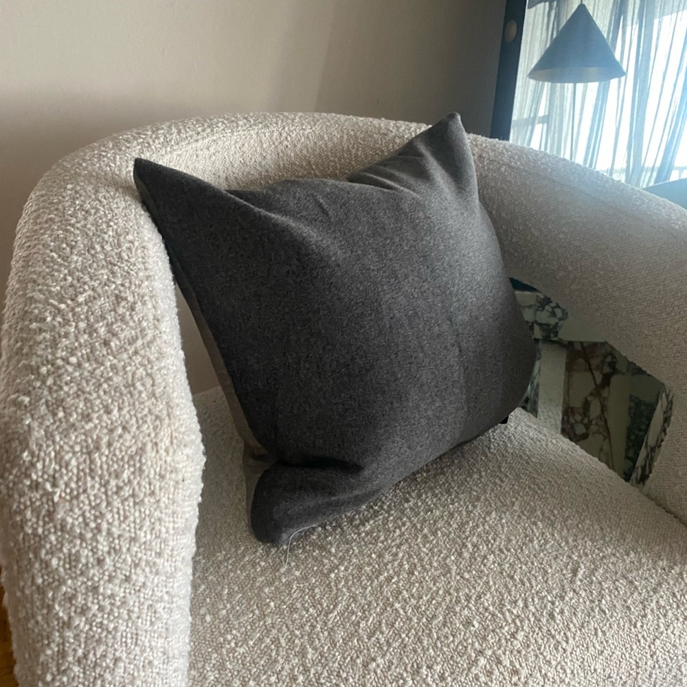Sophisticated Gray Accent Pillow for Modern Decor